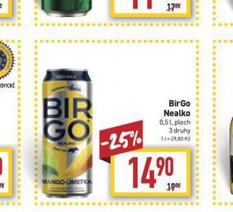 Billa Birgo nealko nabídka