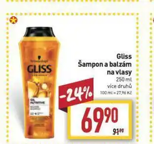 Billa Gliss šampon, balzám nabídka