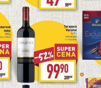Billa Tarapacá varietal nabídka