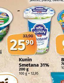 Coop Kunín smetana nabídka