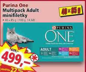 Norma Purina one multipack adult minifiletky 40 x 85 g nabídka