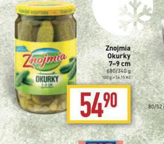 Billa Znojmia okurky nabídka