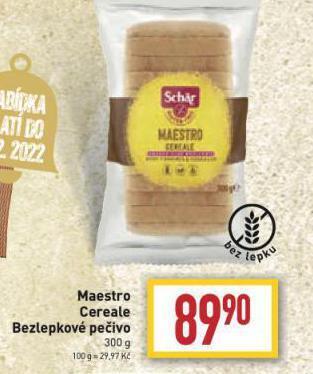 Billa Maestro cereale bezlepkové pečivo nabídka