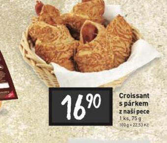 Billa Croissant s párkem nabídka