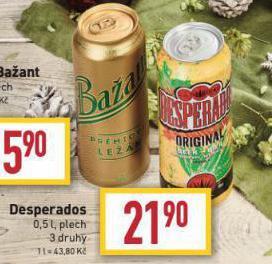 Billa Pivo desperados nabídka