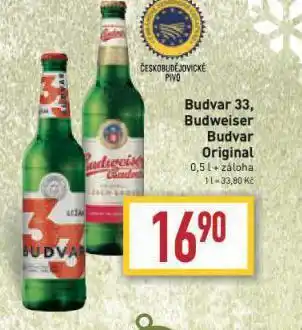 Billa Pivo budvar 33, budweiser budvar original nabídka
