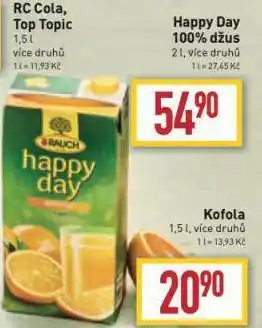 Billa Happy 100% džus nabídka