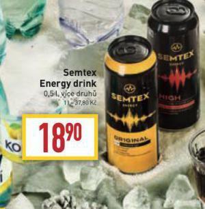 Billa Semtex energy drink nabídka