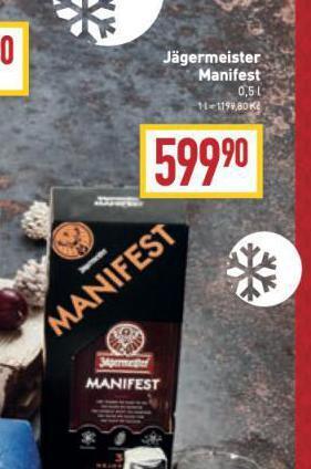 Billa Jagermeister manifest nabídka