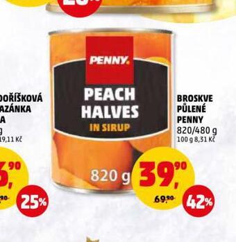 Penny Market Broskve půlené penny nabídka
