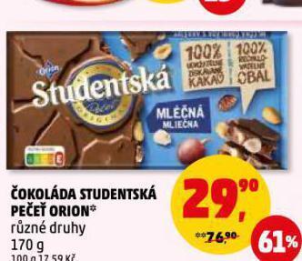 Penny Market Orion studentská pečeť nabídka