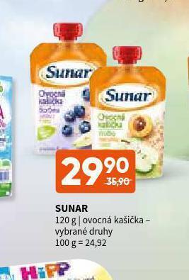 Terno Sunar ovocná kašička nabídka