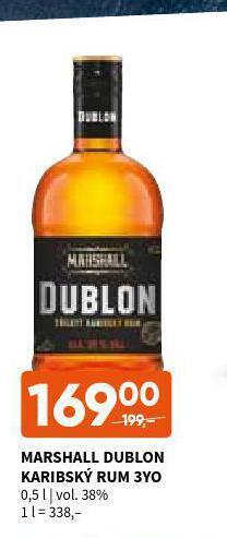 Terno Marshall dublon karibský rum nabídka