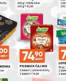 Terno Pickwick čaj nabídka