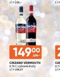 Terno Cinzano vermouth nabídka