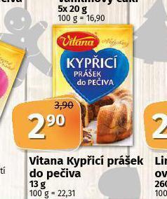 Coop Vitana kypřicí prášek do pečiva nabídka