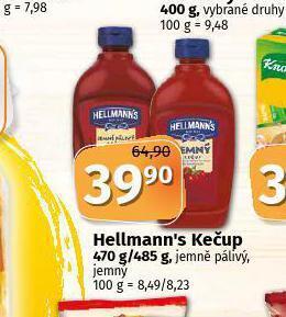 Coop Hellmann's kečup nabídka
