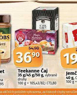 Coop Teekanne čaj nabídka