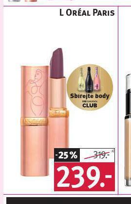 Rossmann Loreal paris rtěnka nabídka