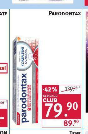 Rossmann Parodontax zubní pasta nabídka