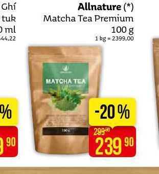 Teta Allnature matcha tea premium nabídka