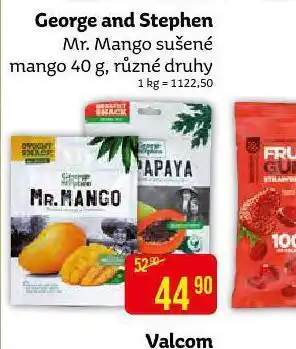 Teta Geroge and stephen sušené mango nabídka