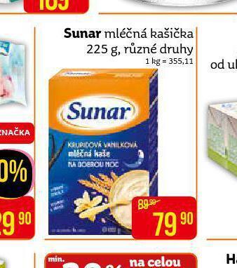 Teta Sunar mléčná kašička nabídka
