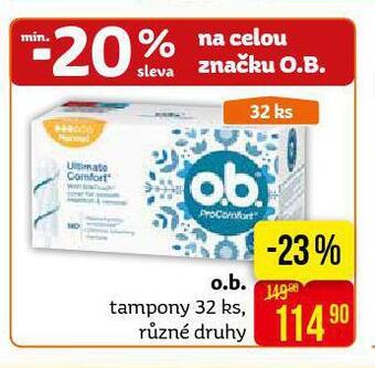 Teta O.b. tampony nabídka