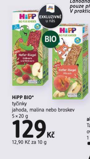 dm drogerie Hipp bio tyčinky nabídka