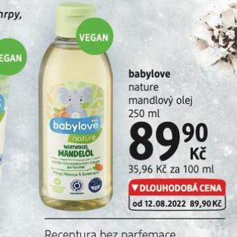 dm drogerie Babylove mandlový olej nabídka