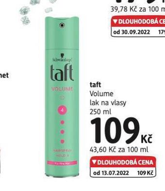 dm drogerie Taft lak na vlasy nabídka