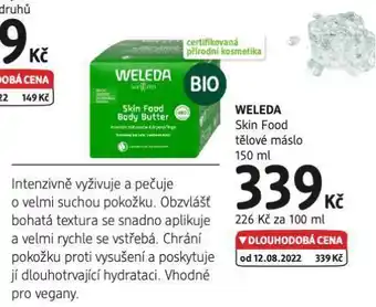 dm drogerie Weleda skin food tělové máslo nabídka