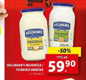 Lidl Hellmann´s tatarská omáčka, majonéza nabídka