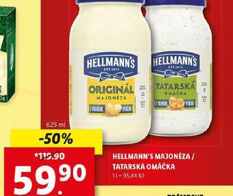 Lidl Hellmann´s tatarská omáčka, majonéza nabídka