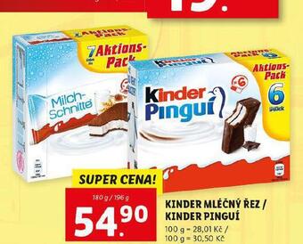 Lidl Kinder pinguí nabídka