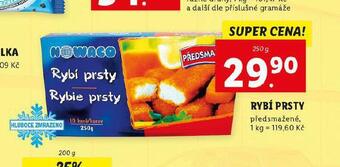 Lidl Nowaco rybí prsty nabídka