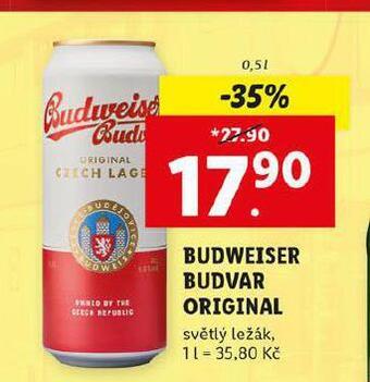 Lidl Pivo budweiser budvar original nabídka
