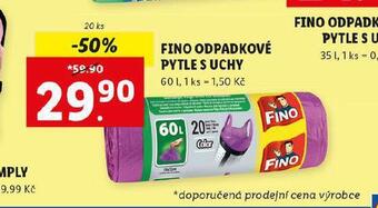 Lidl Fino odpadkové pytle s uchy nabídka
