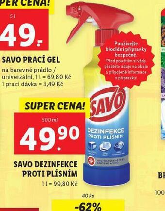 Lidl Savo dezinfekce proti plísním nabídka