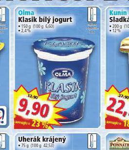 Norma Olma klasik bílý jogurt nabídka