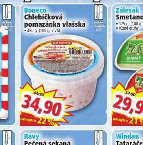 Norma Boneco chlebíčková pomazánka vlašská nabídka
