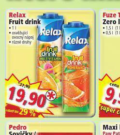 Norma Relax fruit drink nabídka