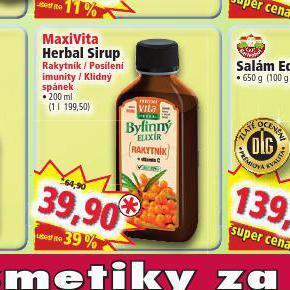 Norma Maxivita herbal sirup nabídka