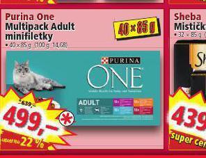 Norma Purina one multipack adult minifiletky nabídka