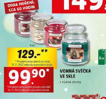 Lidl Vonná svíčka ve skle nabídka