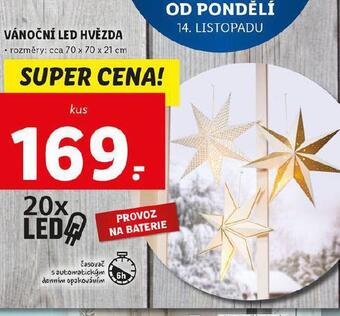 Lidl Vánoční led hvězda nabídka