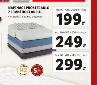 Lidl Napínací prostěradlo 90-100 x 200 cm nabídka