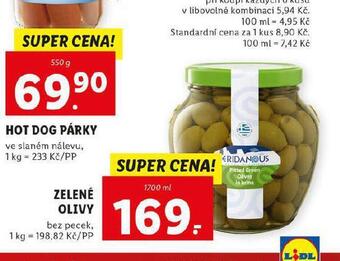 Lidl Zelené olivy nabídka