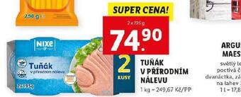Lidl Tuňák v přírodním nálevu nabídka