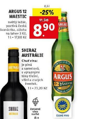Lidl Pivo argus 12 maestic nabídka